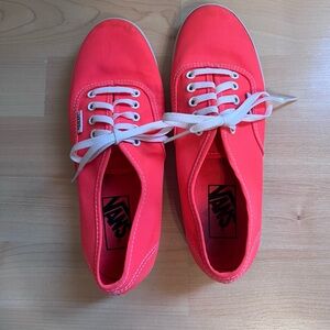 Vans Lace-Up Sneakers - Bright Coral Womens size 7/ Men’s size 5.5